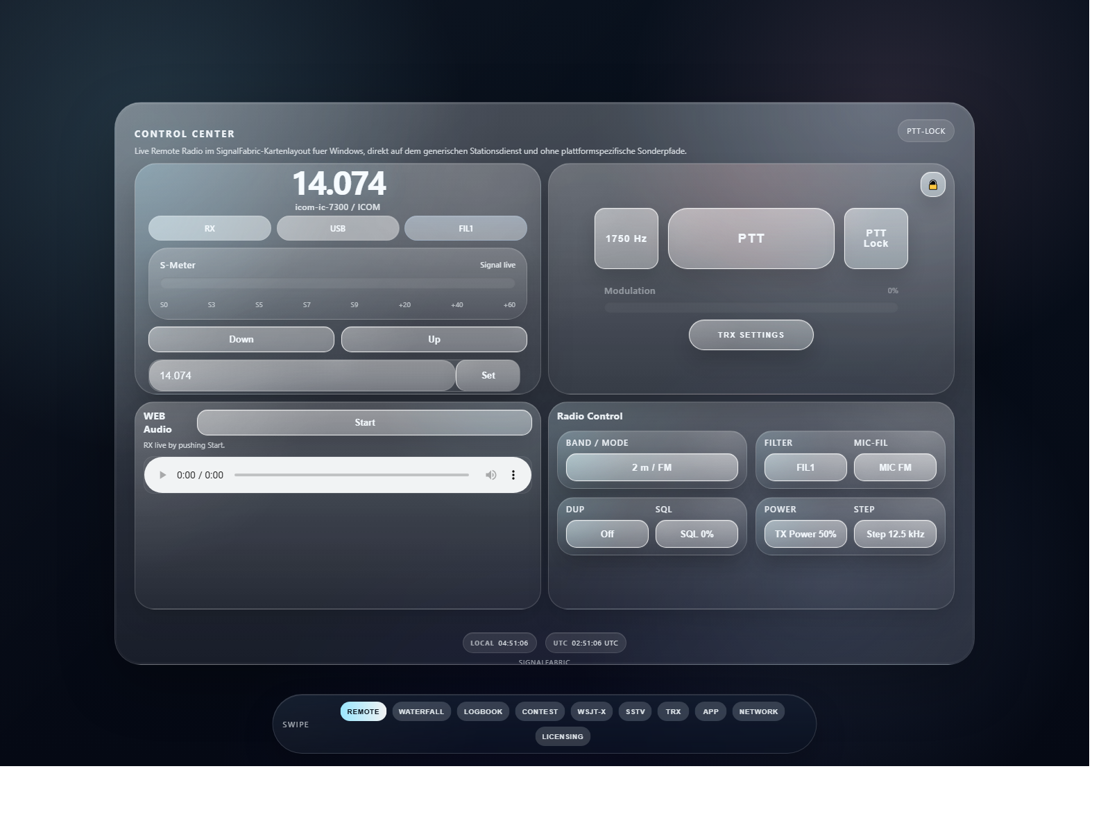 SignalFabric Control Center